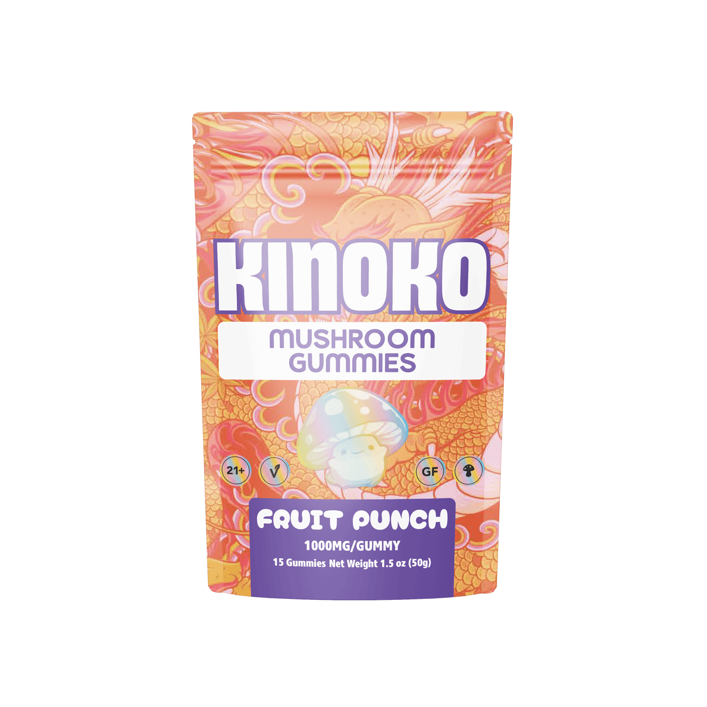 KINOKO Fruit Punch Magic Mushroom Gummies - Outer Space Distribution